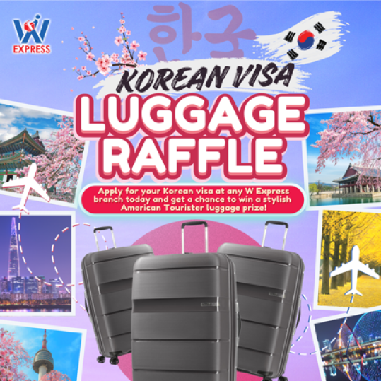 KOREAN VISA LUGGAGE RAFFLE